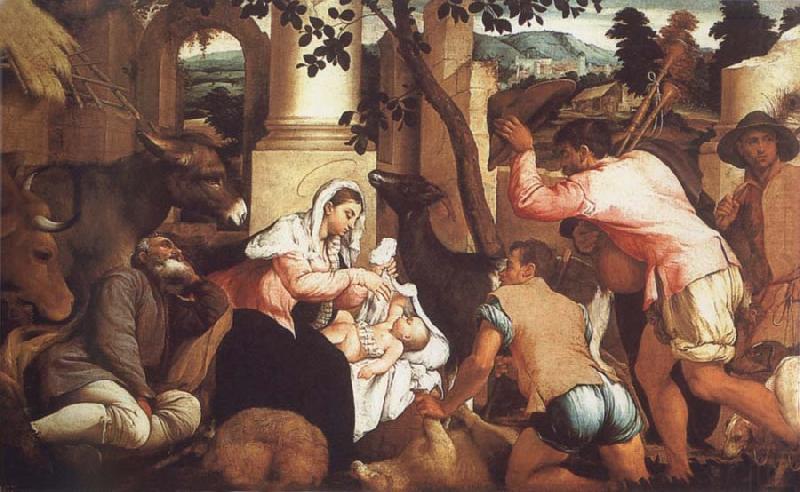 Jacopo Bassano The Adoration of the Shepherds china oil painting image